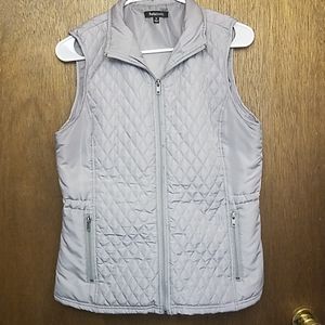 Medium Gray Quilted Puffer Vest